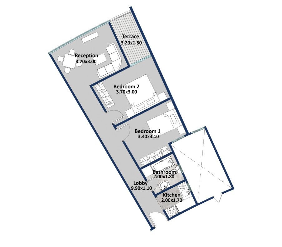 Floor plan for apartment at Nyoum October