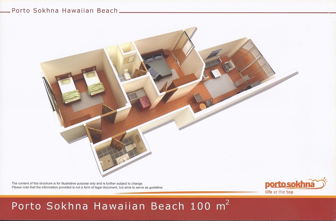 Floor plan for chalet at Porto Sokhna