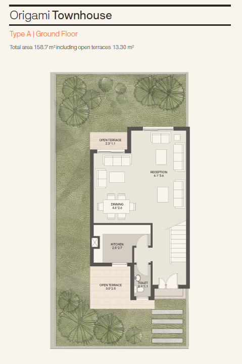Floor plan for townhouse at Taj City
