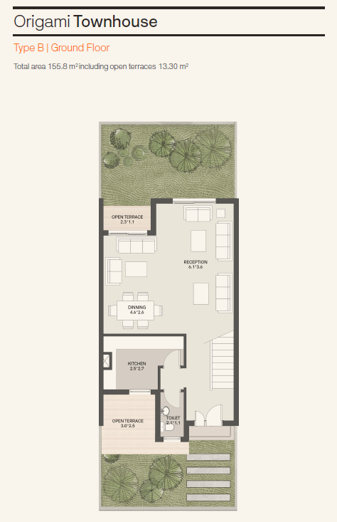 Floor plan for townhouse at Taj City