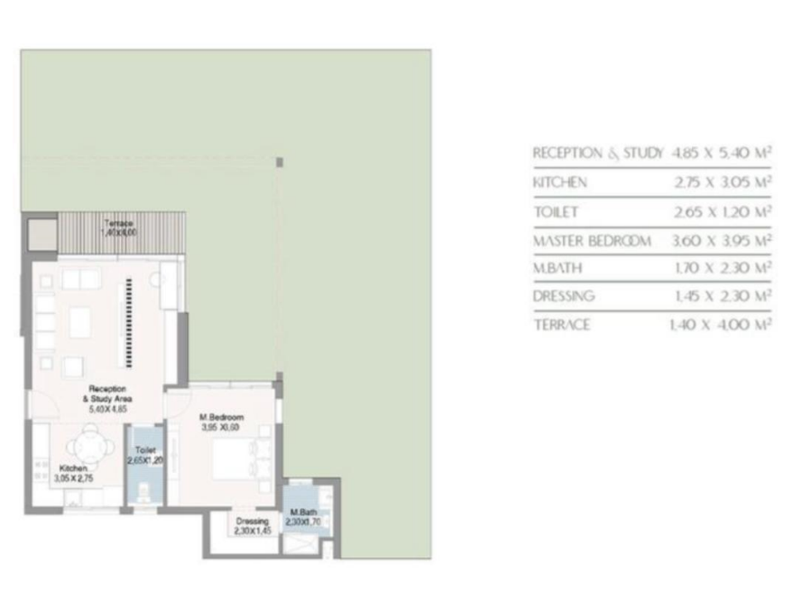 Floor plan for apartment at The Hills
