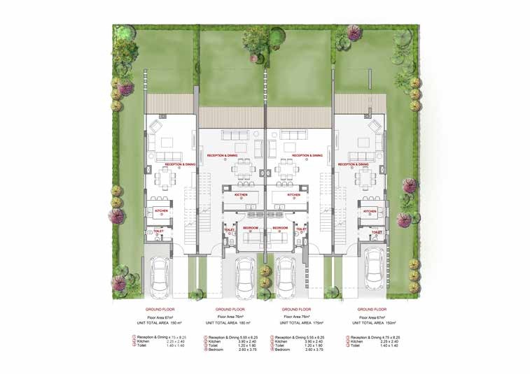 Floor plan for townhouse at Azha