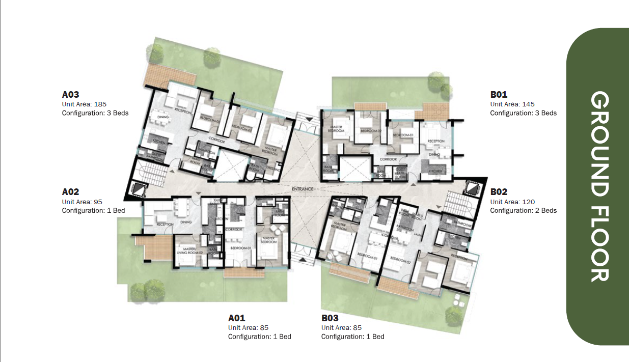 Floor plan for apartment at Leaves