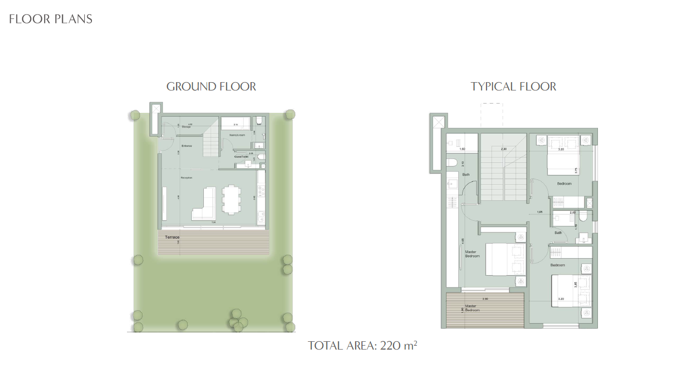 Floor plan for villa at Il Monte Galala