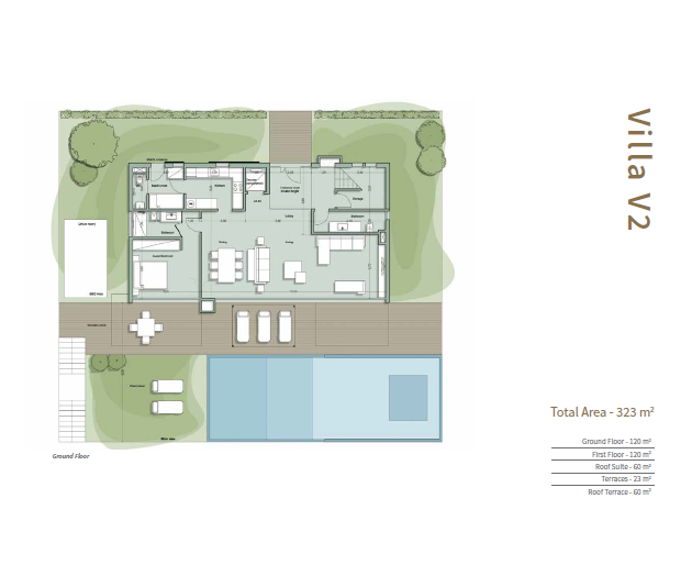 Floor plan for villa at Il Monte Galala