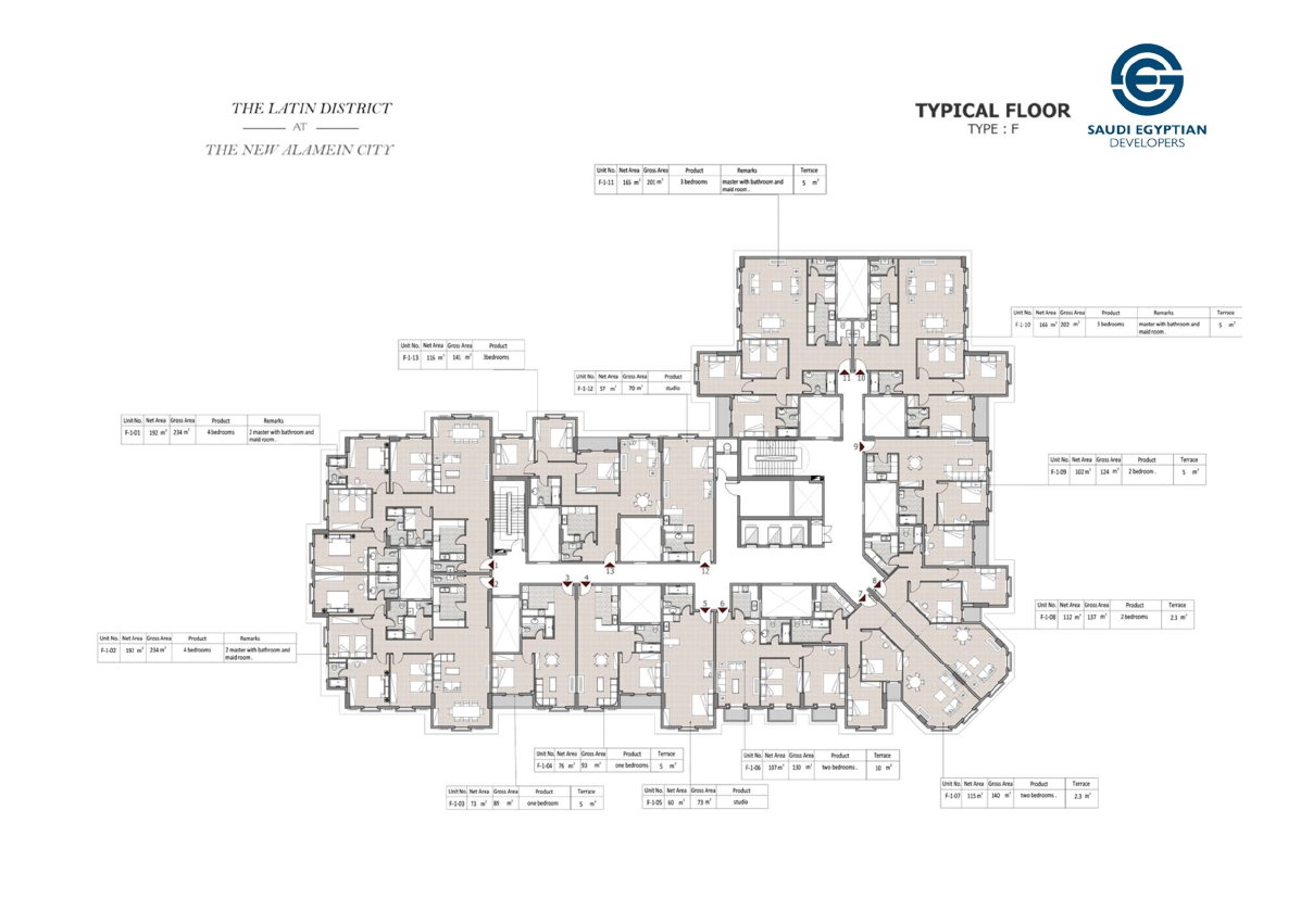 Floor plan for apartment at Il Latini SED