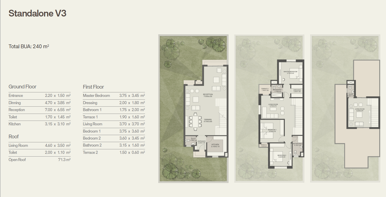 Floor plan for villa at Taj City