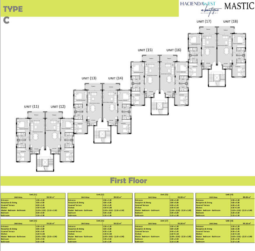 Floor plan for chalet at Hacienda West