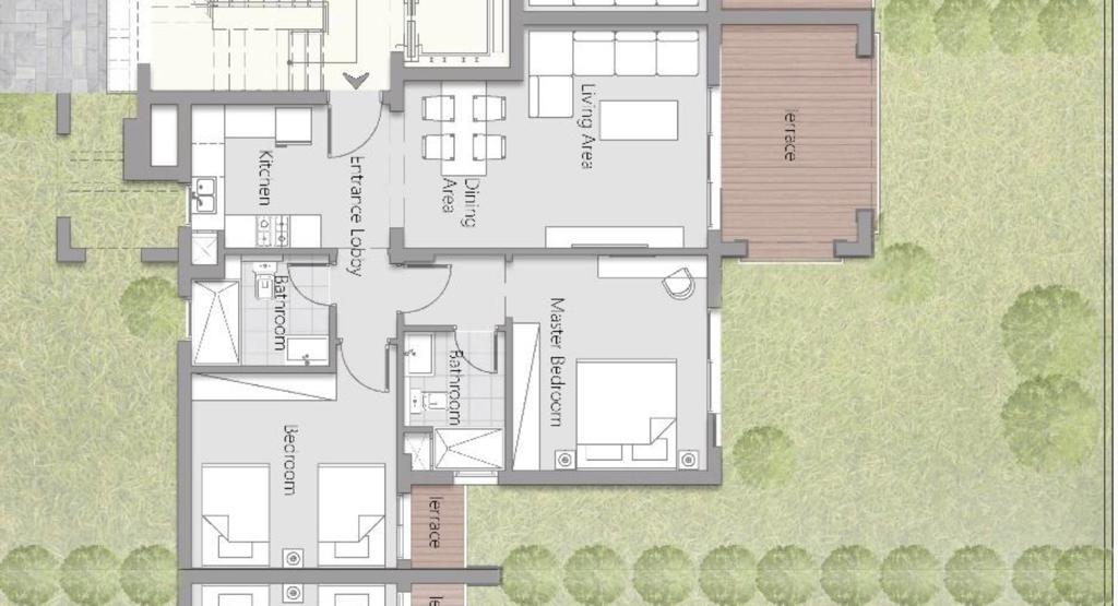 Floor plan for chalet at Amwaj