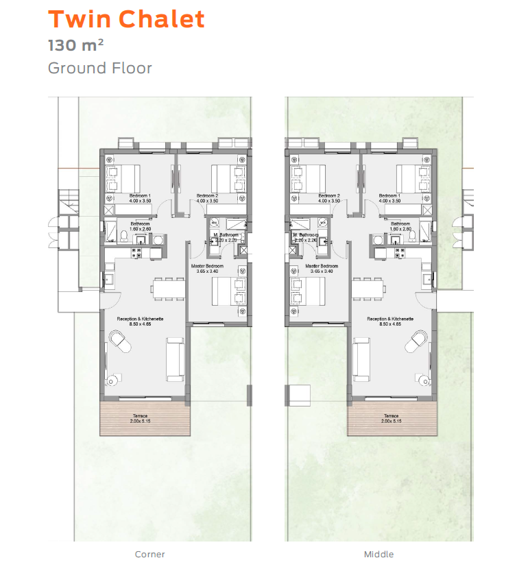 Floor plan for chalet at D-Bay