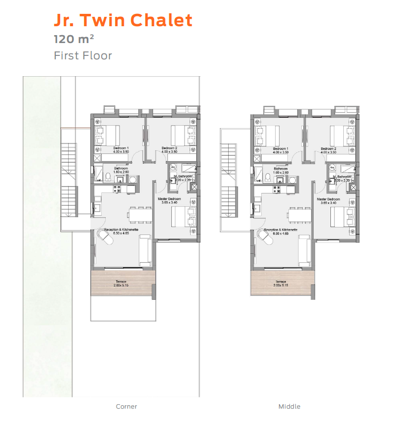 Floor plan for chalet at D-Bay