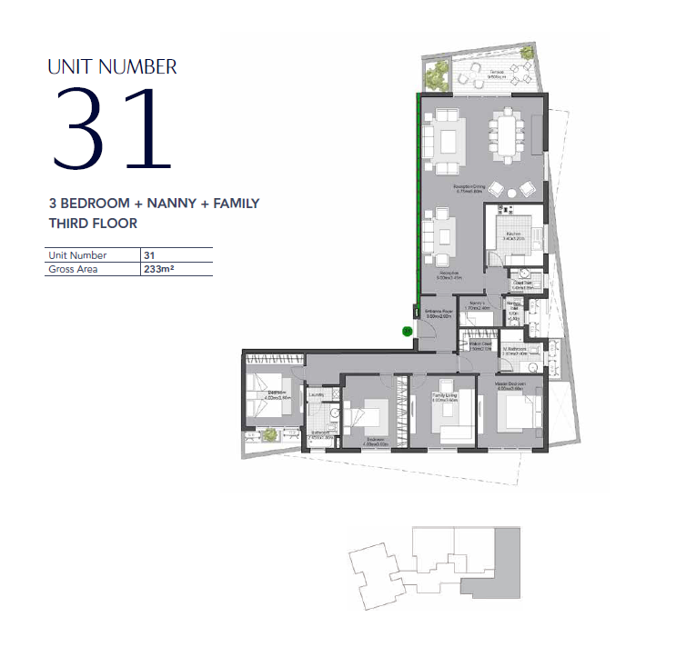 Floor plan for apartment at V Residences By Villette
