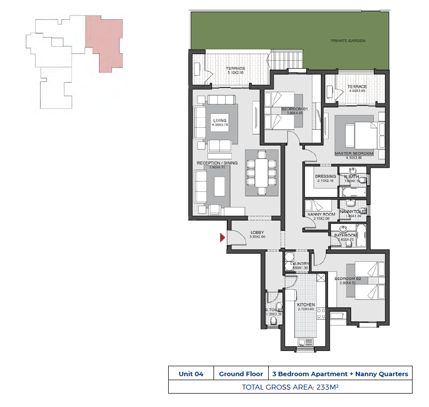 Floor plan for apartment at October Plaza