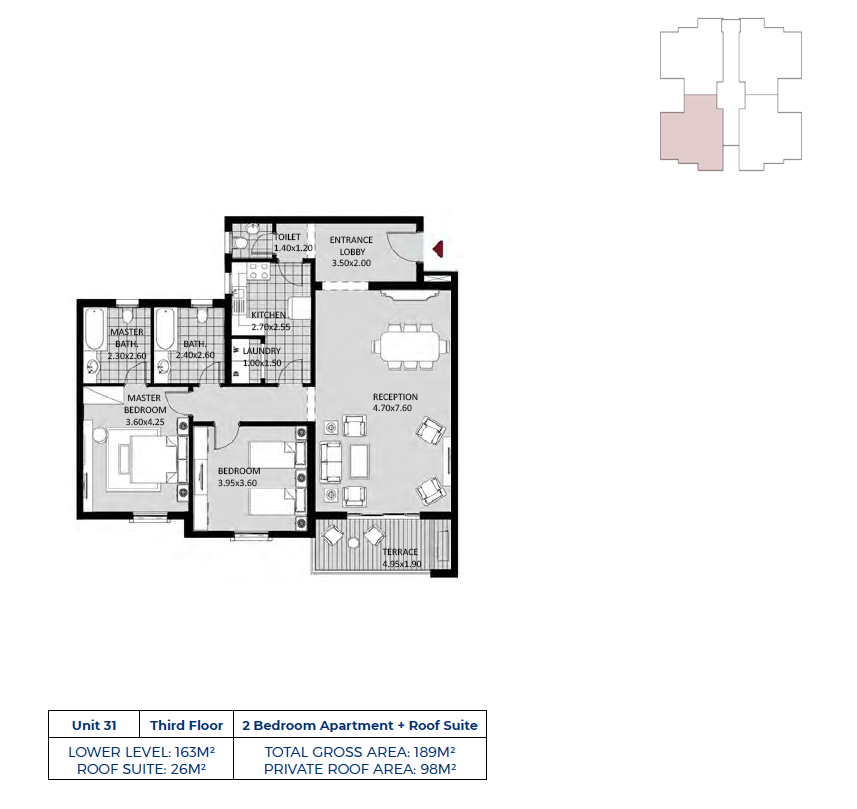 Floor plan for apartment at October Plaza
