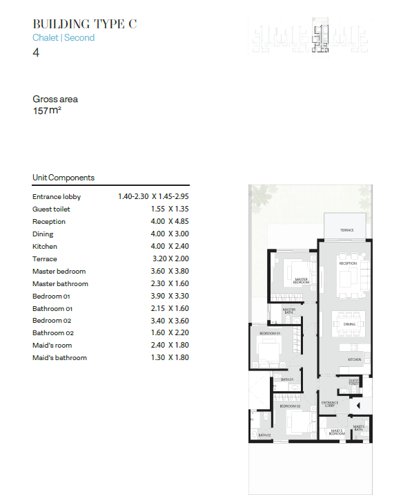 Floor plan for chalet at The Waterway North Coast-Phase Two