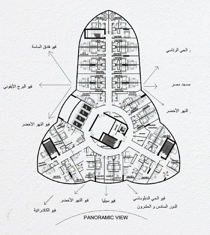 Floor plan for apartment at 31N Commercial Tower