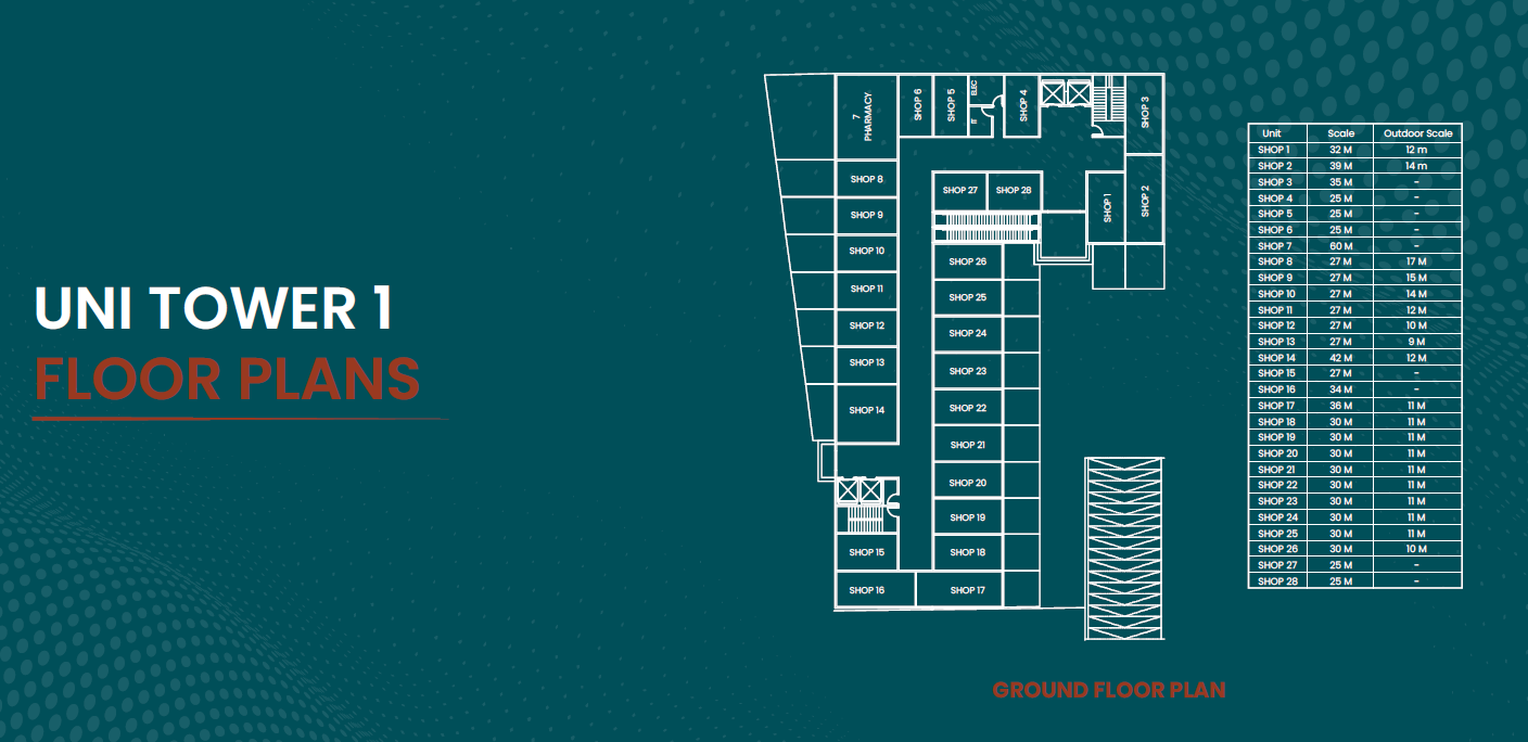 Floor plan for  at UniTower