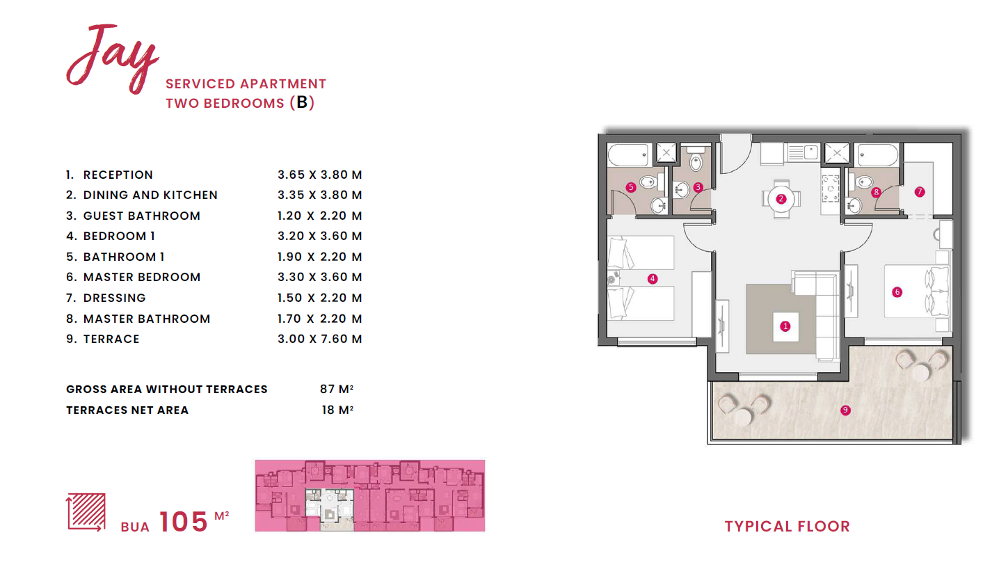 Floor plan for apartment at D.O.S.E