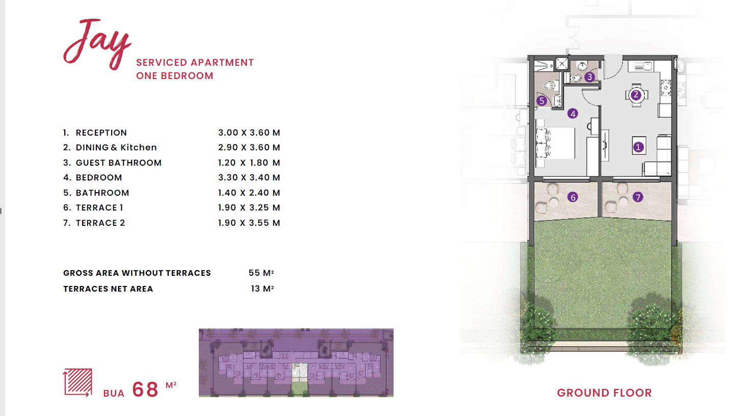 Floor plan for apartment at D.O.S.E