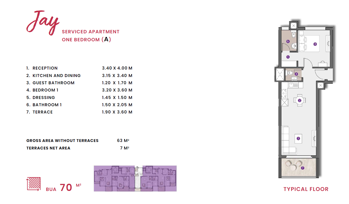 Floor plan for apartment at D.O.S.E