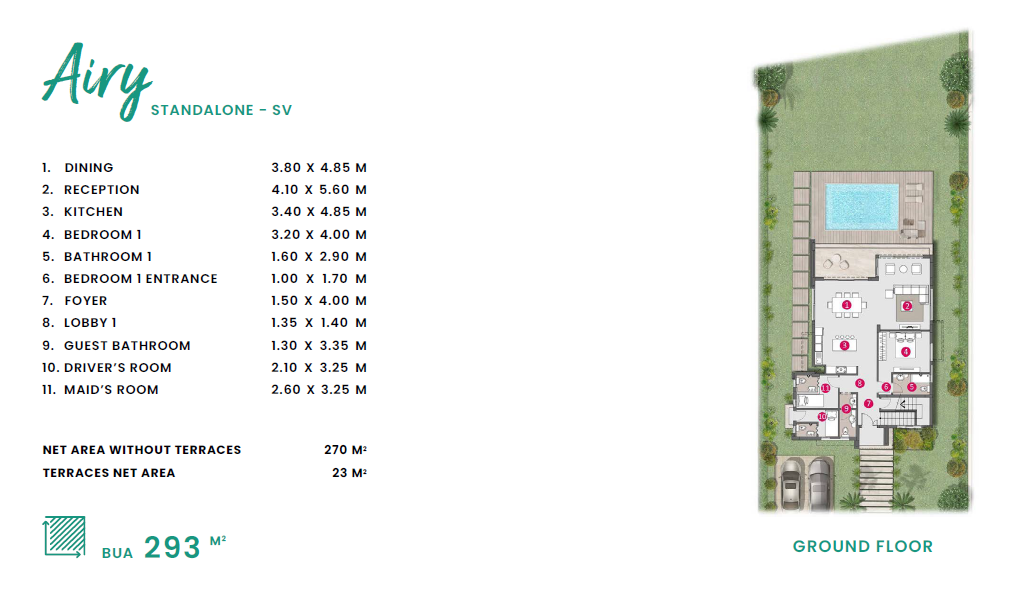 Floor plan for villa at D.O.S.E