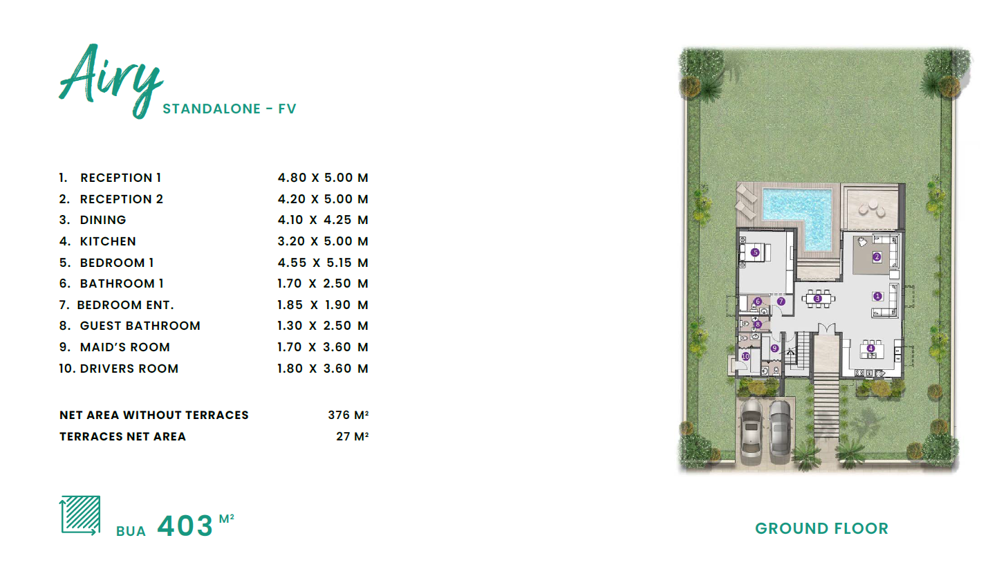 Floor plan for villa at D.O.S.E
