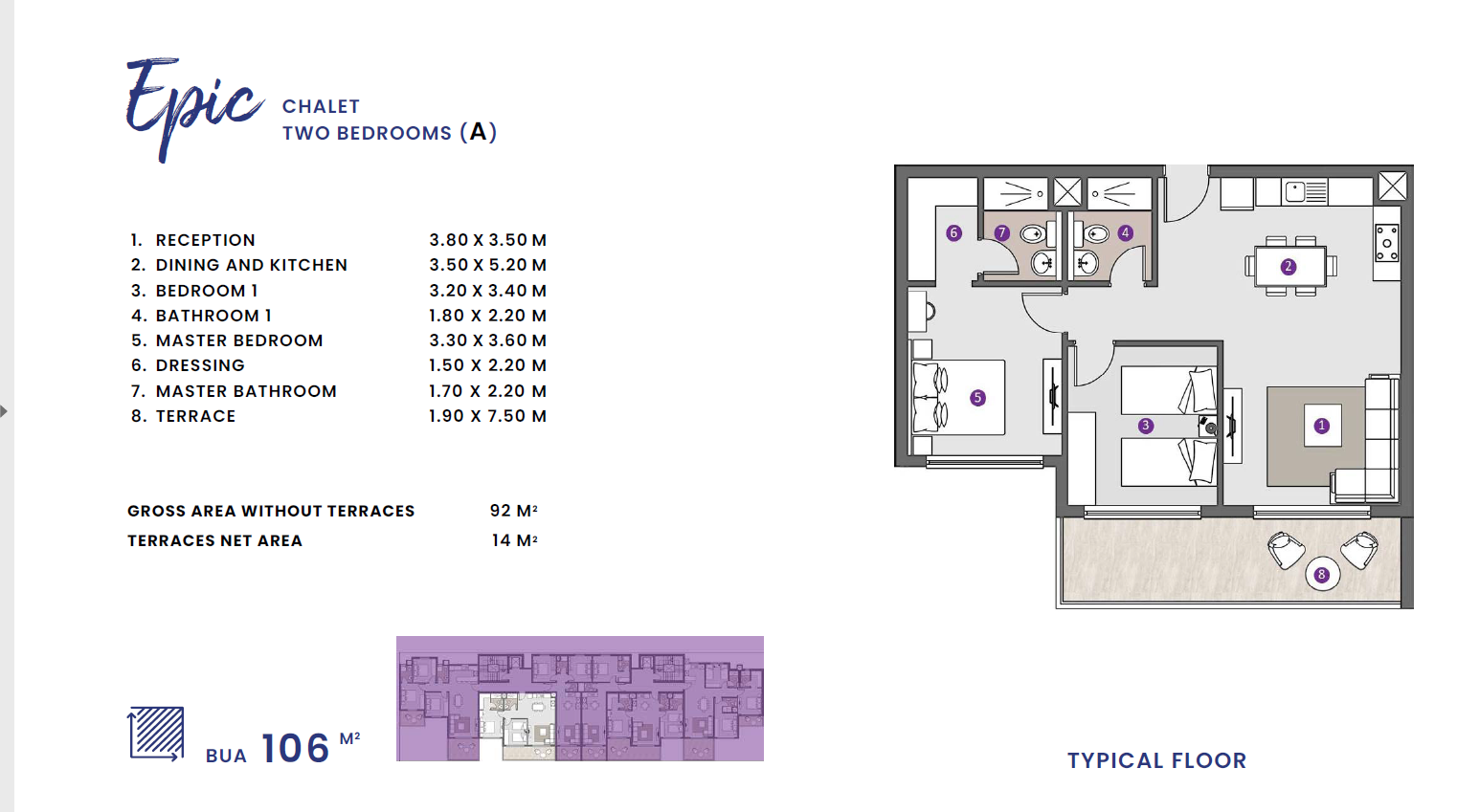 Floor plan for chalet at D.O.S.E