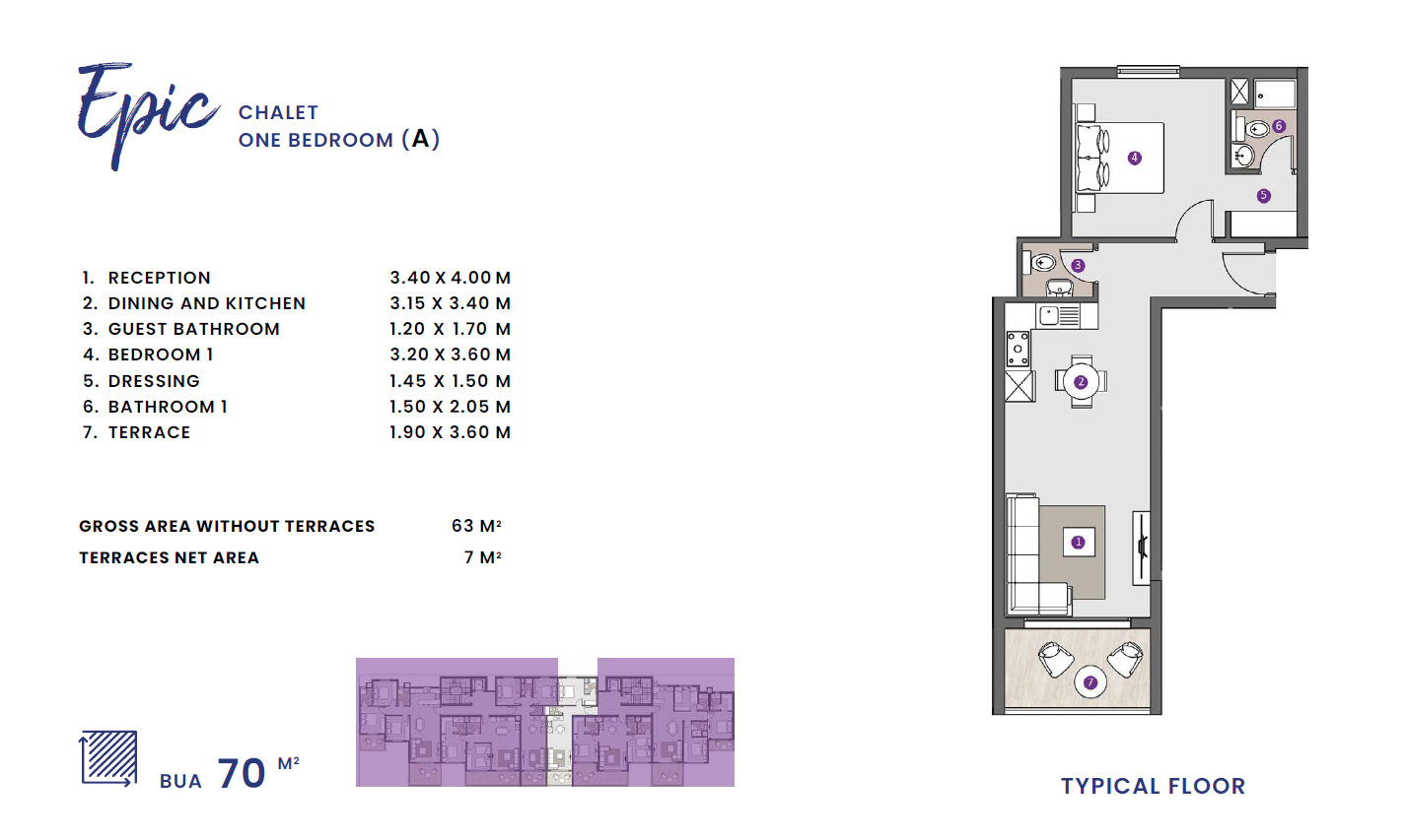 Floor plan for chalet at D.O.S.E