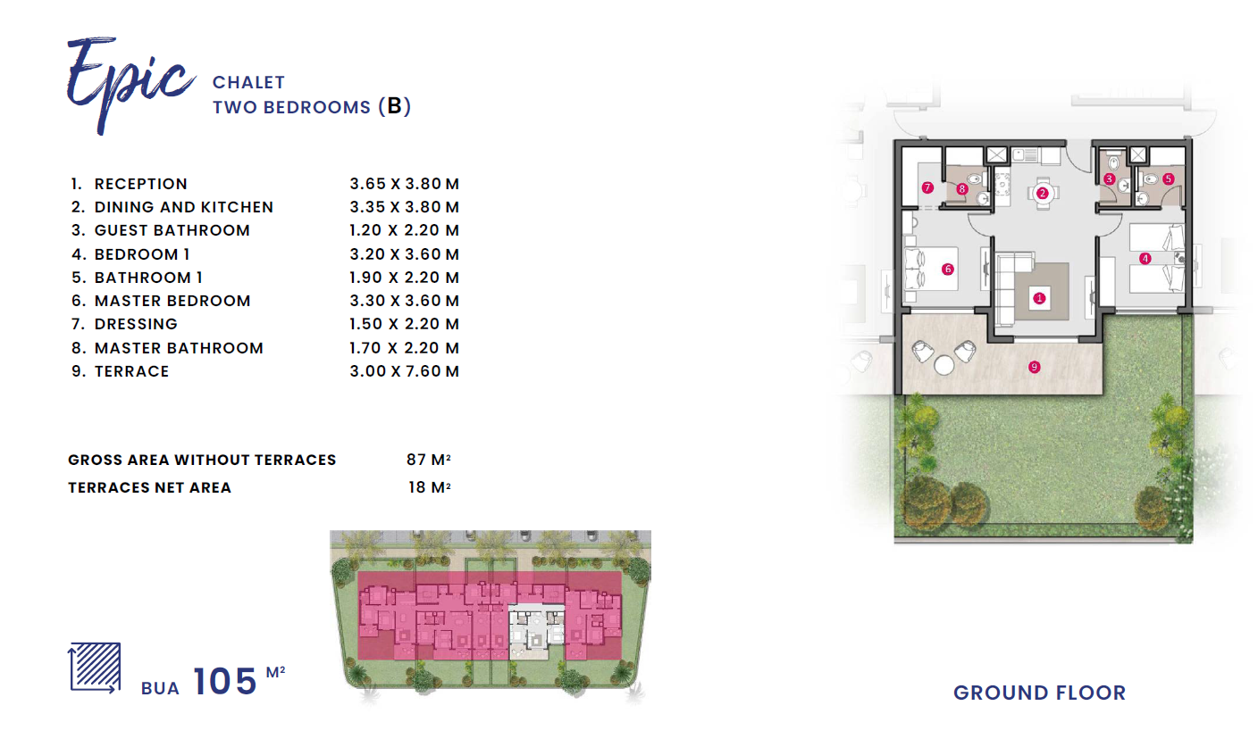 Floor plan for chalet at D.O.S.E