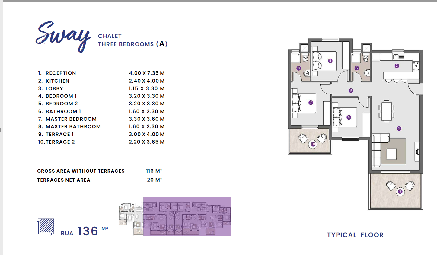 Floor plan for chalet at D.O.S.E