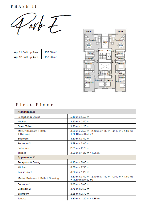 Floor plan for apartment at Badya