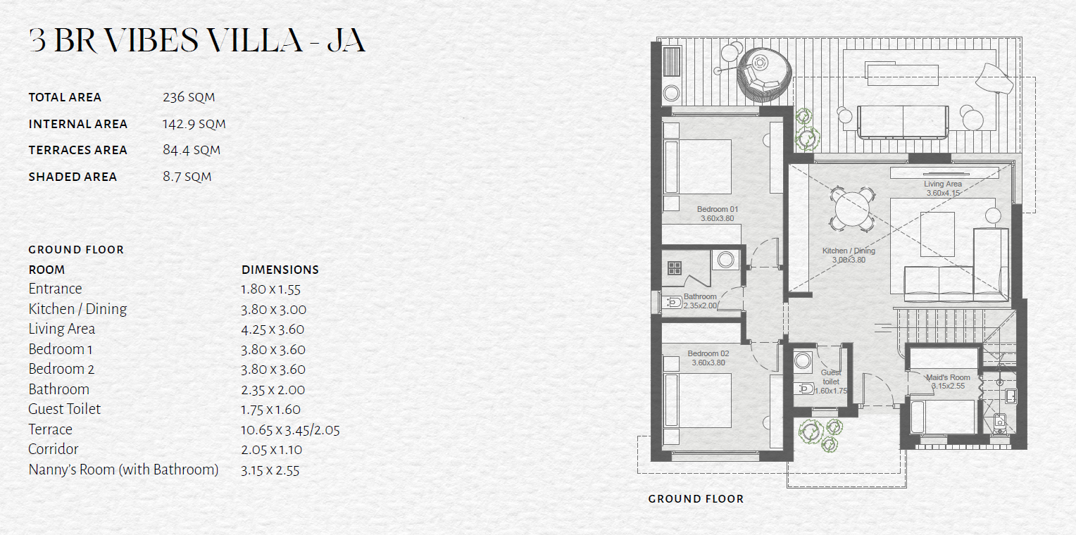 Floor plan for chalet at The Med