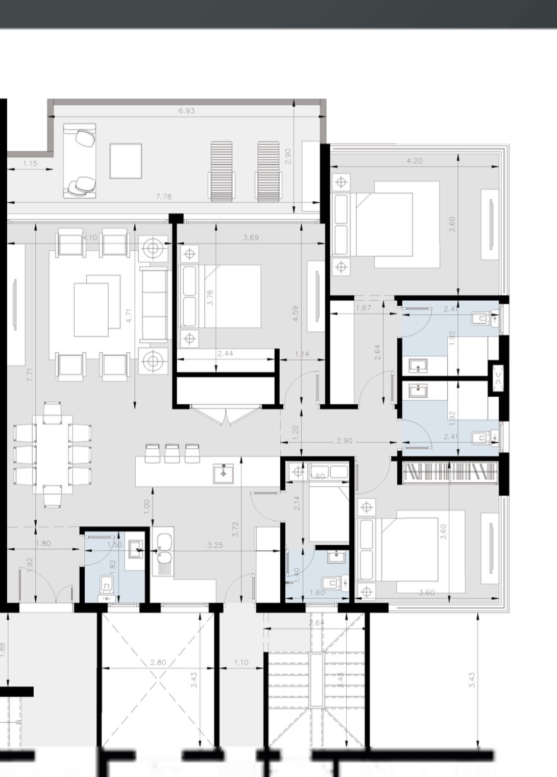 Floor plan for apartment at Lake View Residence