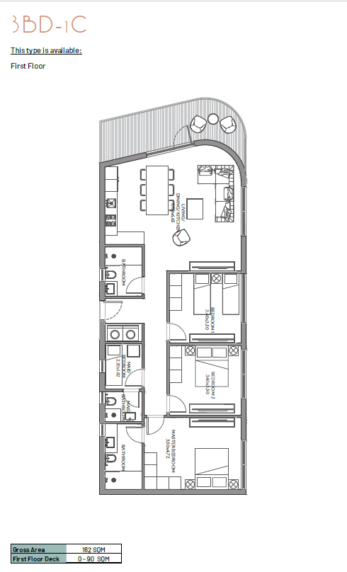 Floor plan for apartment at June