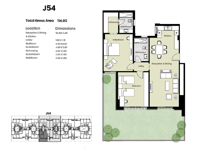 Floor plan for apartment at Azad Views