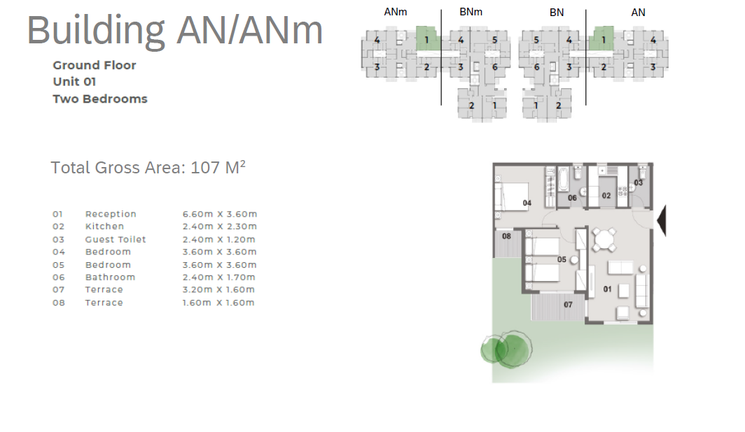 Floor plan for apartment at Il Bosco City
