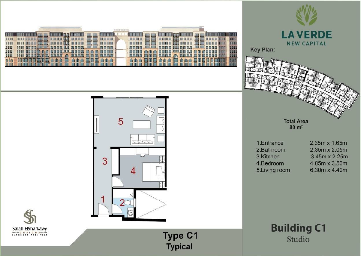 Floor plan for apartment at La Verde New Capital