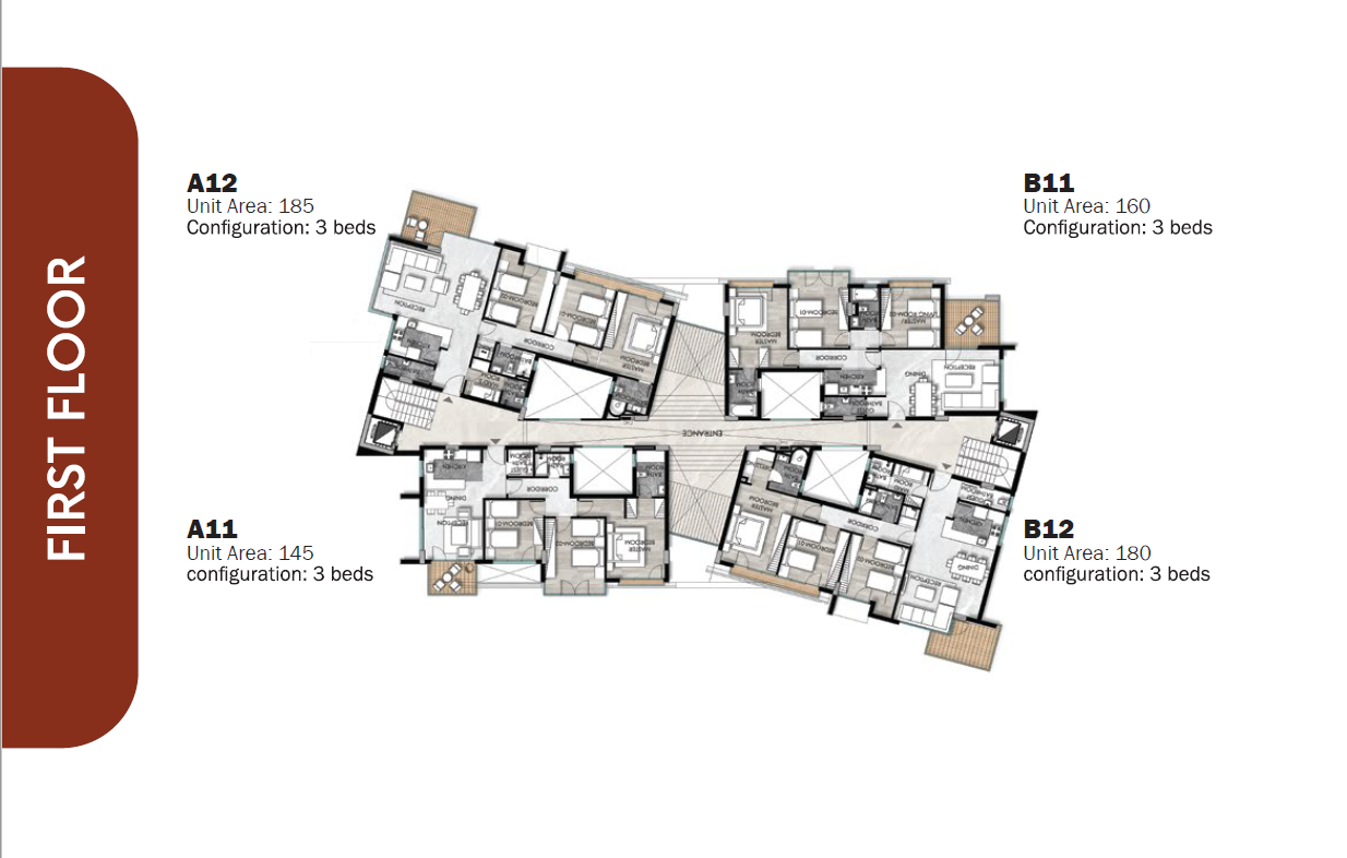 Floor plan for apartment at Leaves
