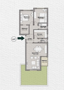 Floor plan for apartment at Sarai