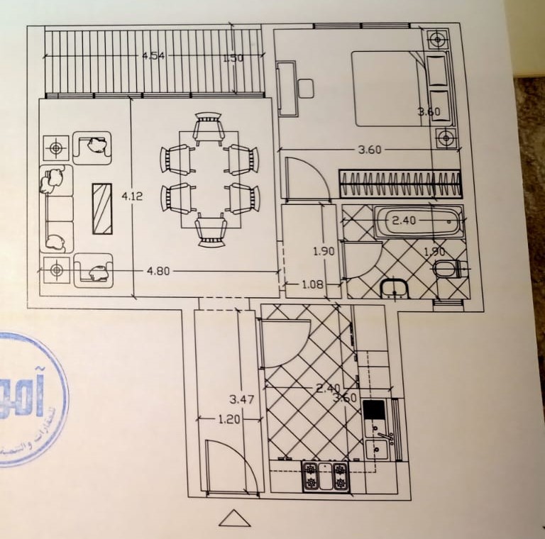 Floor plan for apartment at Midtown Sky
