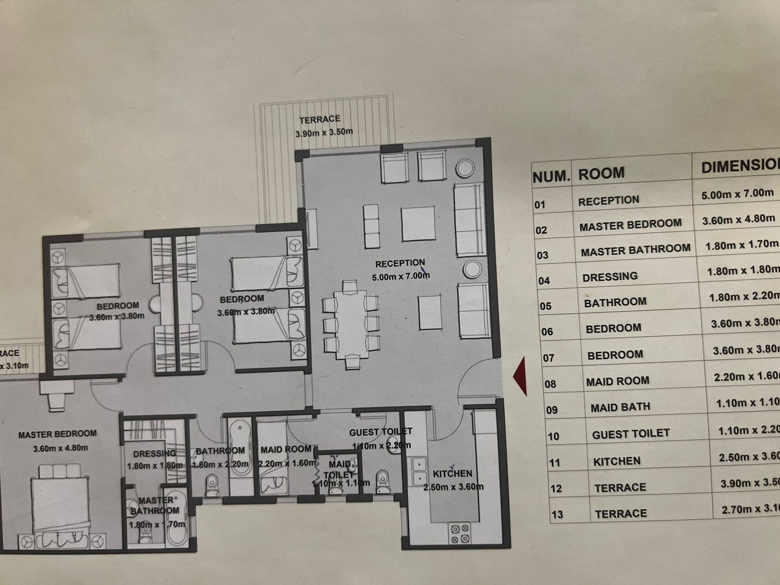 Floor plan for apartment at Il Bosco New Capital