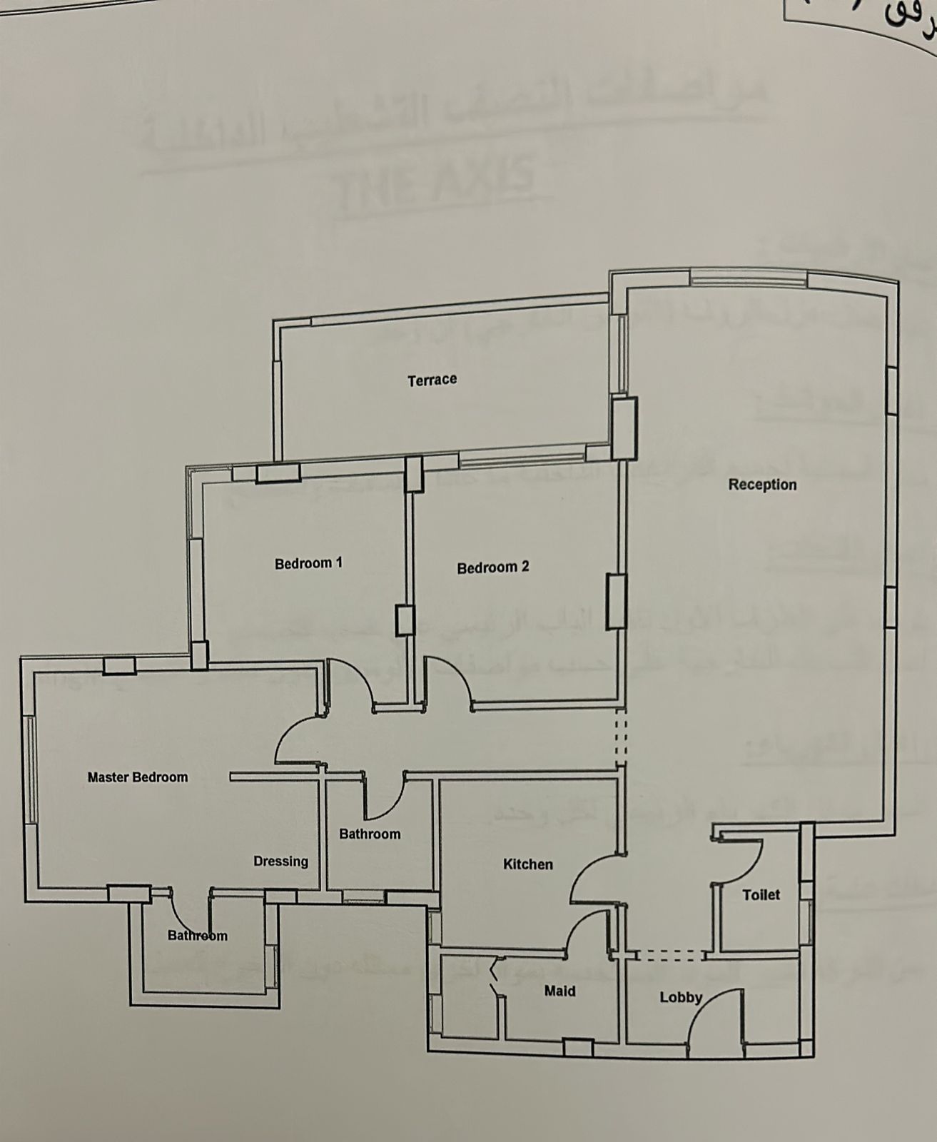 Floor plan for apartment at Axis X Iwan