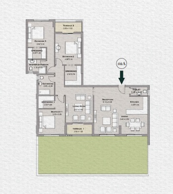 Floor plan for apartment at Sarai