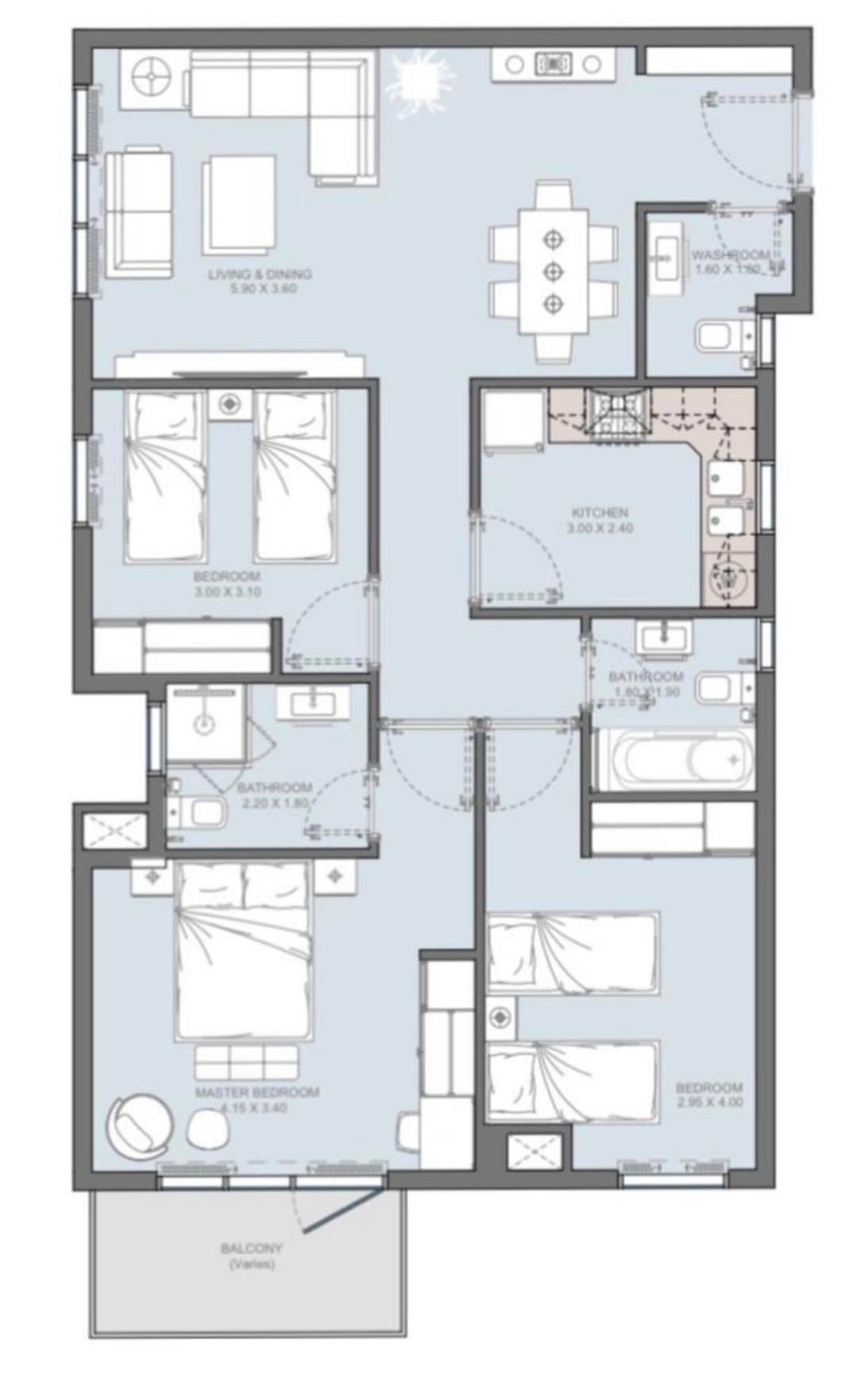 Floor plan for apartment at Montenapoleone