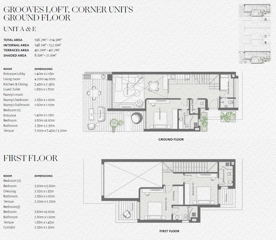 Floor plan for villa at The Med