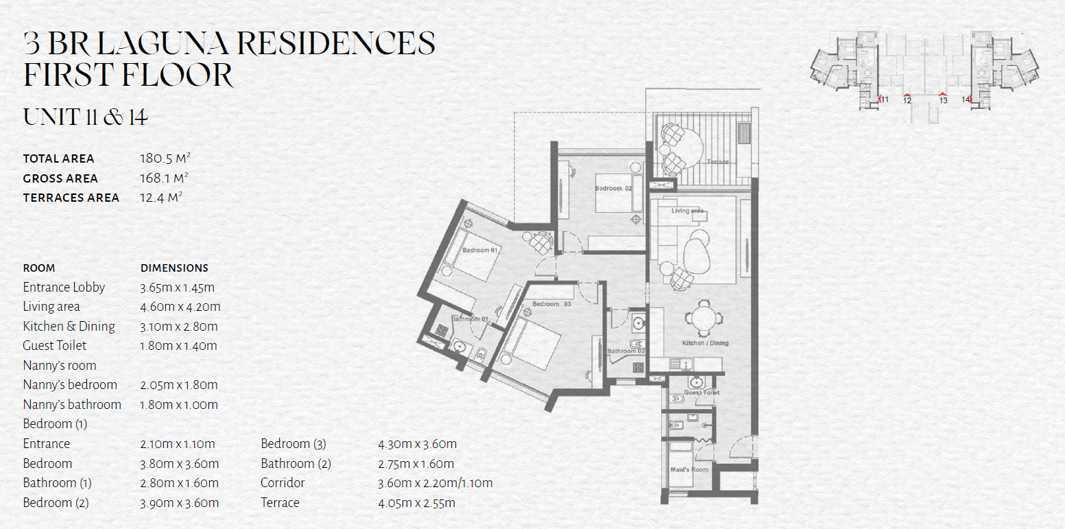 Floor plan for villa at The Med