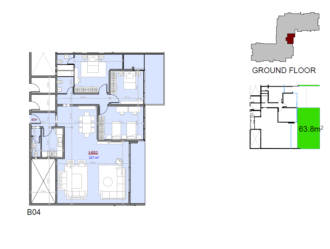 Floor plan for apartment at The View Waterway