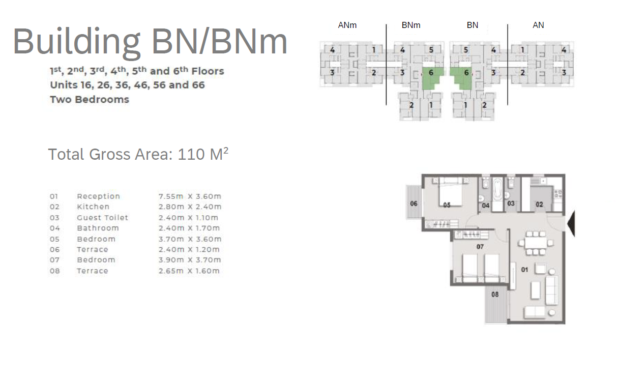 Floor plan for apartment at Il Bosco City