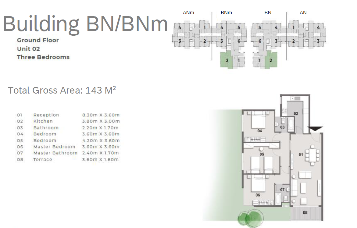 Floor plan for apartment at Il Bosco City