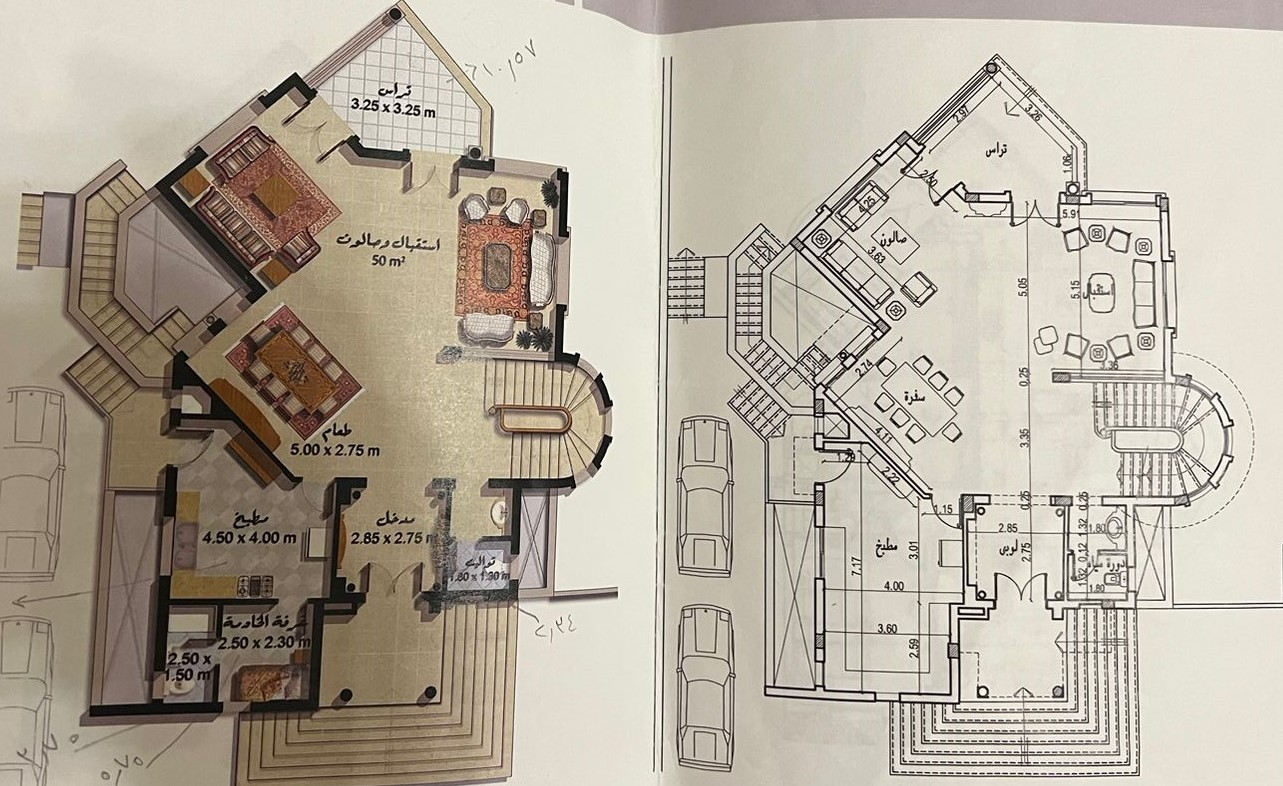 Floor plan for villa at Dyar Mokhabarat